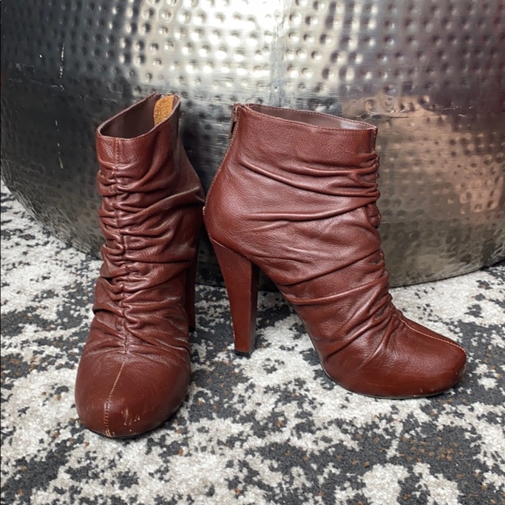 Platform ankle booties